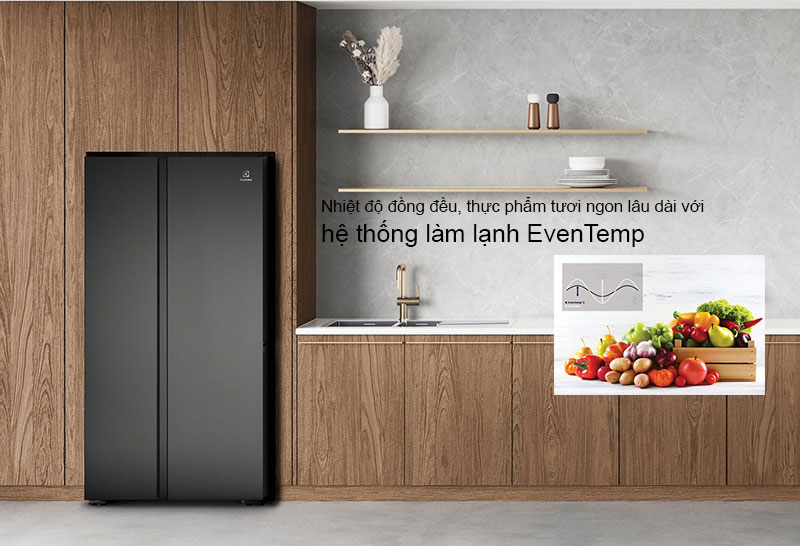 Nhiệt độ đồng đều, thực phẩm tươi ngon lâu dài với hệ thống làm lạnh EvenTemp