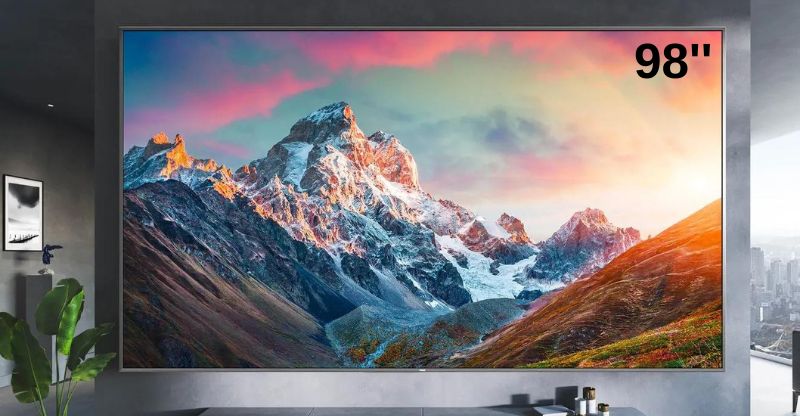 Kích thước tivi 98 inch dài bao nhiêu cm