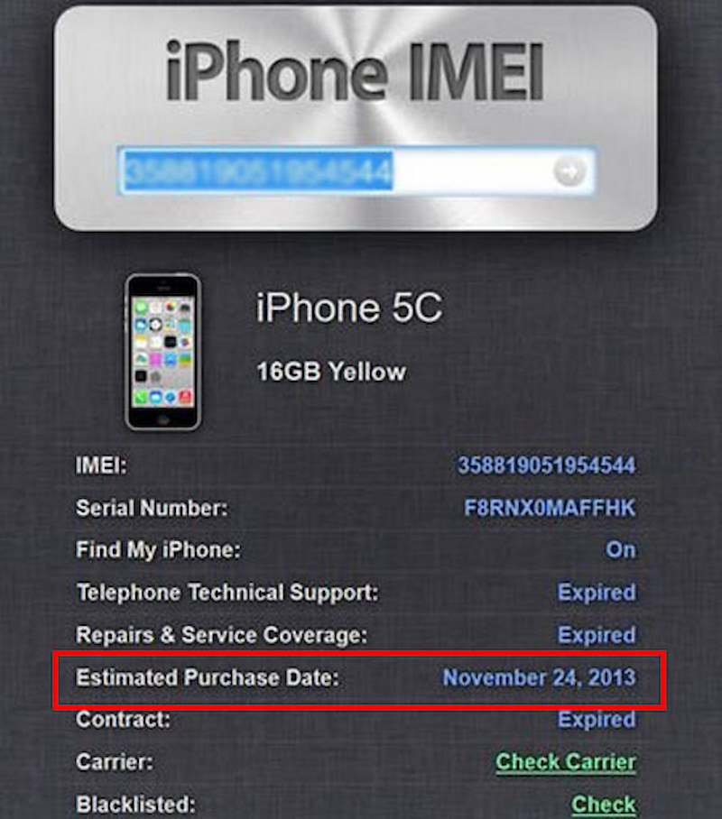Kiểm tra kích hoạt iPhone bằng mã IMEI