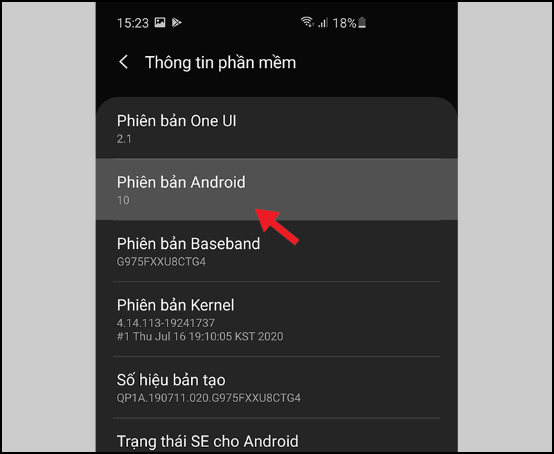 Kiểm tra thông tin Android 