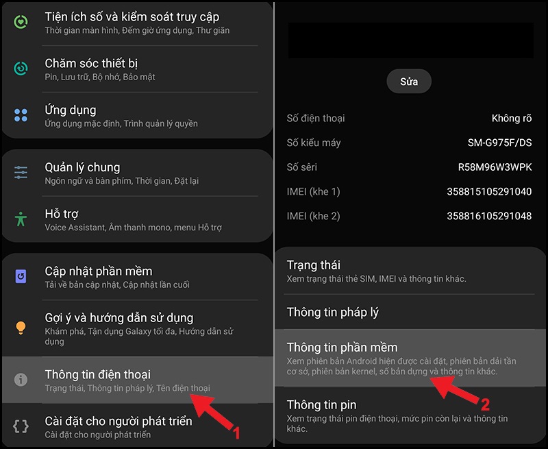 Kiểm tra thông tin phần mềm 