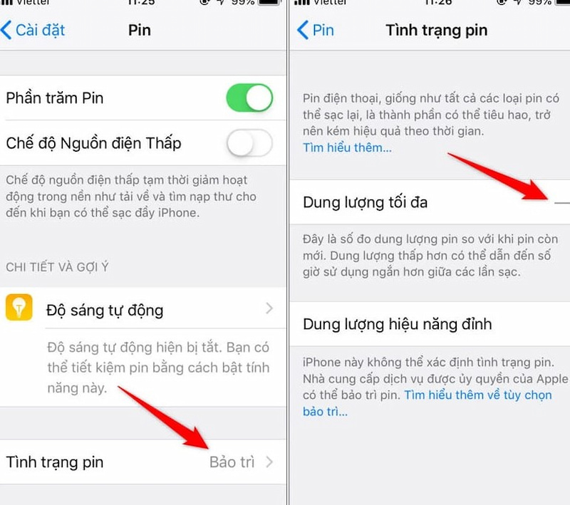 Kiểm tra xem lỗi iphone tự tắt nguồn có phải do pin không 