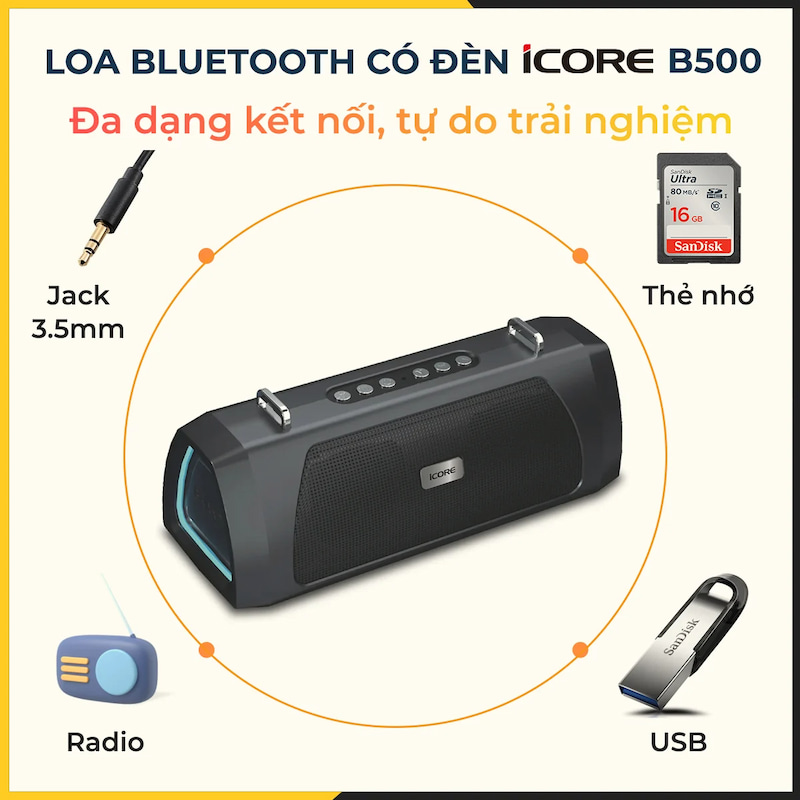 Loa mở rộng thêm nhiều kết nối khác 