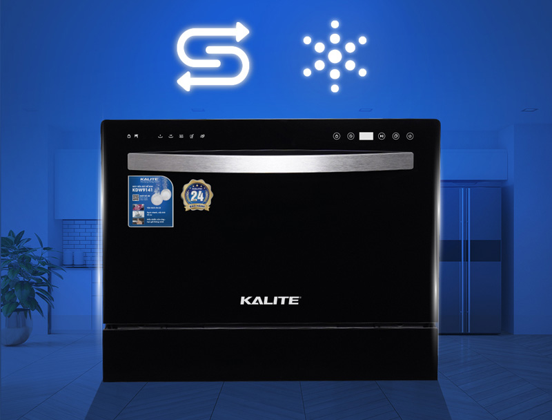 Máy rửa bát 6 bộ Kalite KDW9141 công suất 1250W mạnh mẽ