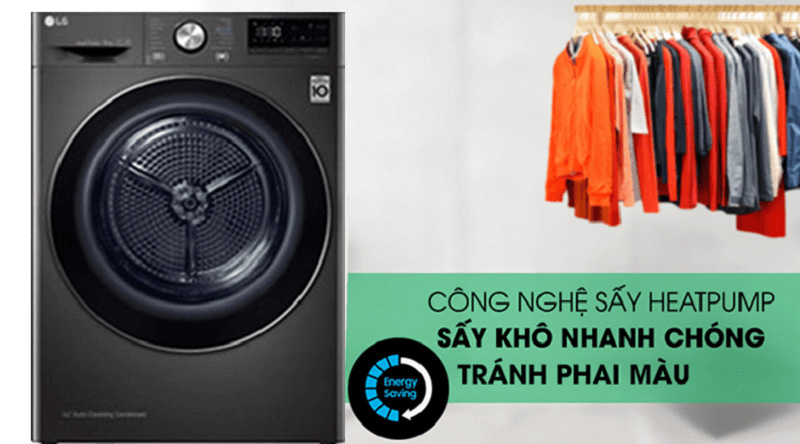 Máy Sấy Bơm Nhiệt LG 9 Kg DVHP09B