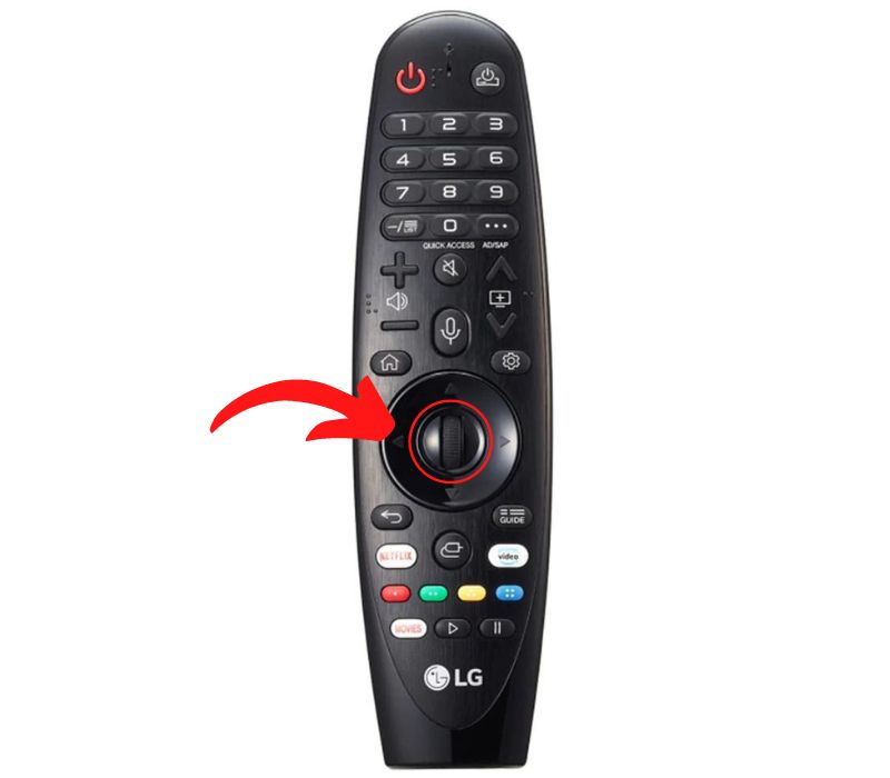 Nút chọn trên remote LG