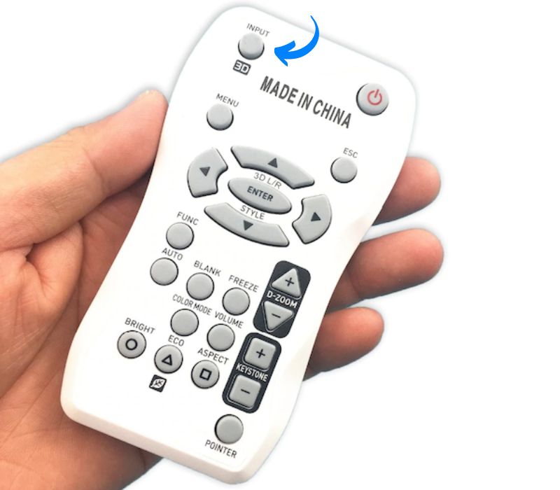 Nút Input trên remote để chọn cổng xuất tín hiệu
