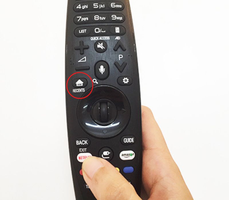 Nút Recents trên remote của LG
