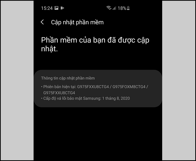 Phần mềm đã được cập nhật 