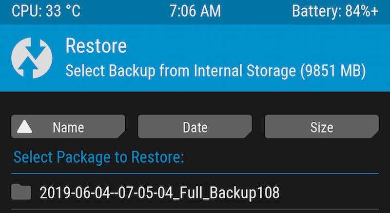Restore bản sao lưu để khắc phục lỗi điện thoại bị brick