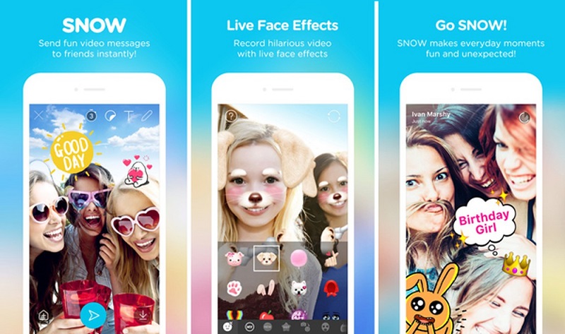 Snow là ứng dụng chỉnh sửa ảnh cho iPhone phổ biến hiện nay 