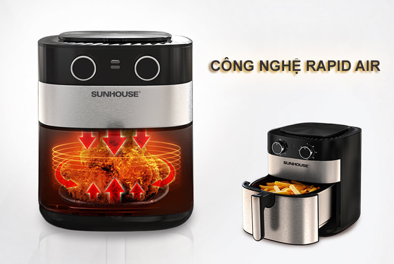 Sunhouse MAMA SHD4026 6 lít sử dụng công nghệ Rapid Air
