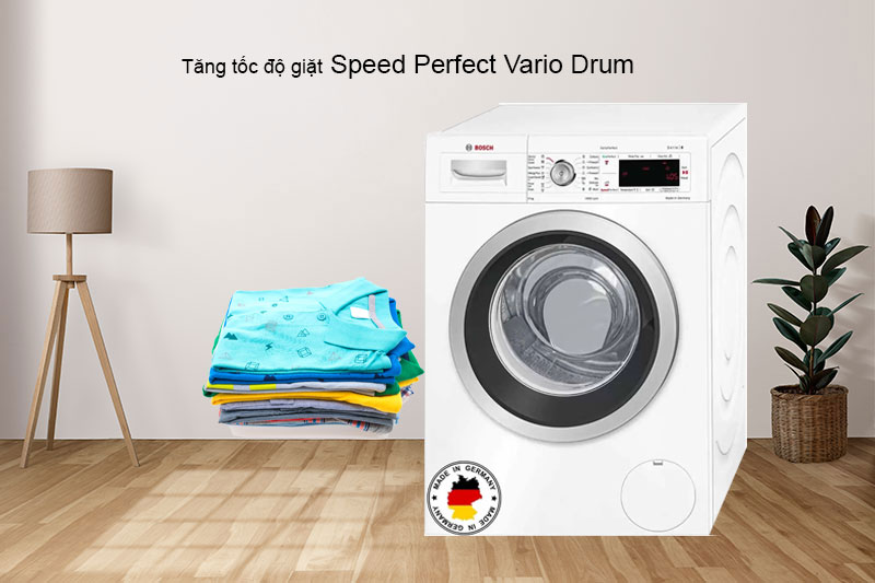 Tăng tốc độ giặt Speed Perfect Vario Drum tiết kiệm thời gian