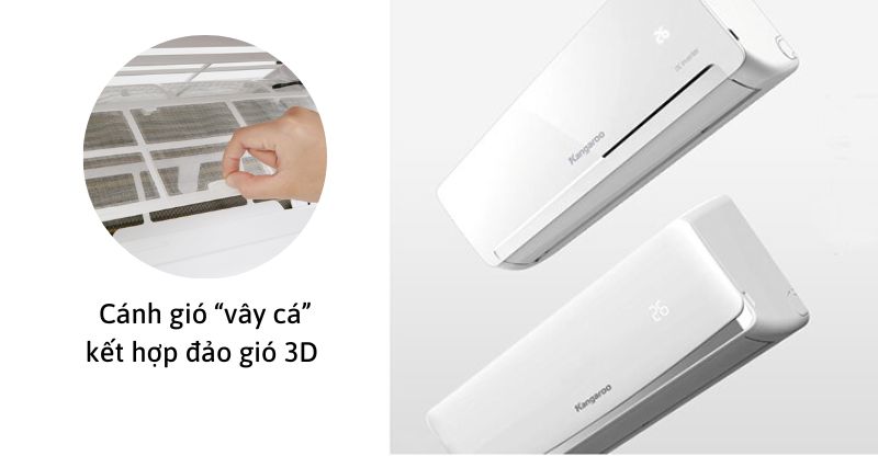 Thiết kế hiện đại, sáng tạo với cánh gió “vây cá” kết hợp đảo gió 3D 