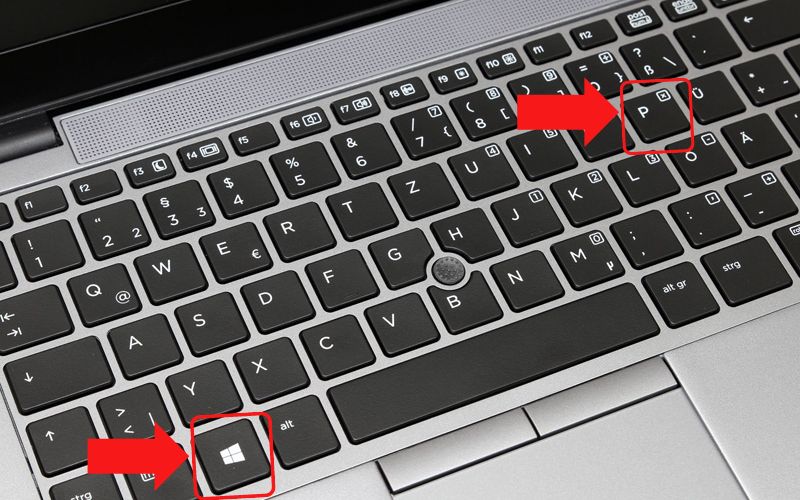Chọn tổ hợp phím Windows và P để bật chế độ trình chiếu trên laptop