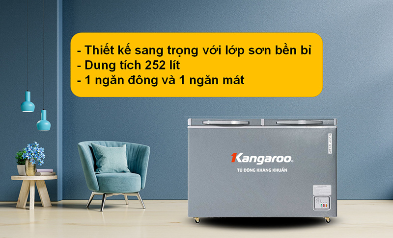 Thiết kế sang trọng với lớp sơn màu ghi sần bền bỉ