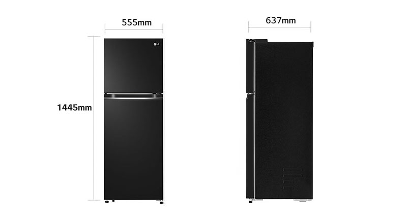 Tủ lạnh ngăn đá trên, cửa tủ bằng thép chống gỉ độ bền cao