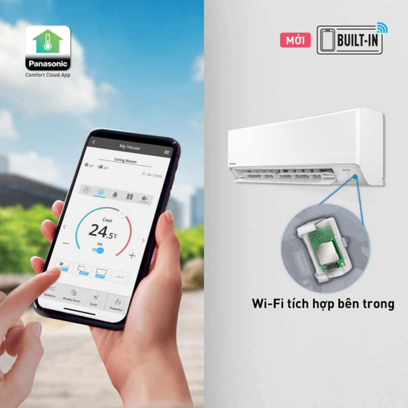 Quản lý điều hòa mọi lúc mọi nơi với kết nối Wifi