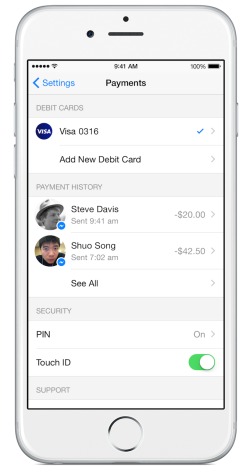 Tính năng chuyển tiền trong Facebook Messenger