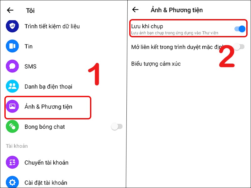Tự động lưu ảnh vào điện thoại