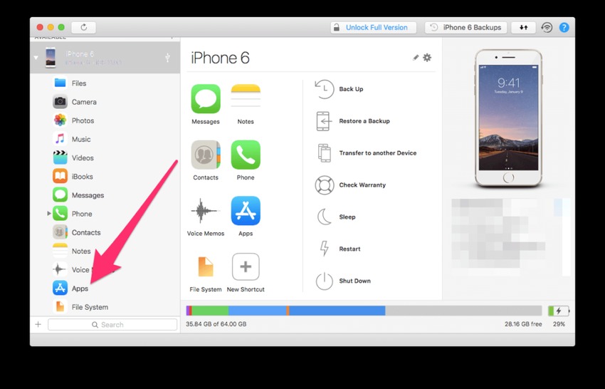 Chọn Apps trong thanh menu bên trái