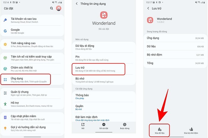 Bạn nên gỡ những ứng dụng ít dùng đến để giải phóng bộ nhớ cho máy