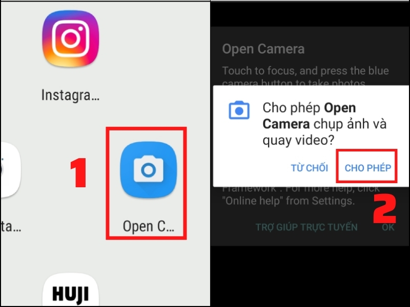 App chụp ảnh có ngày giờ địa điểm Open Camera