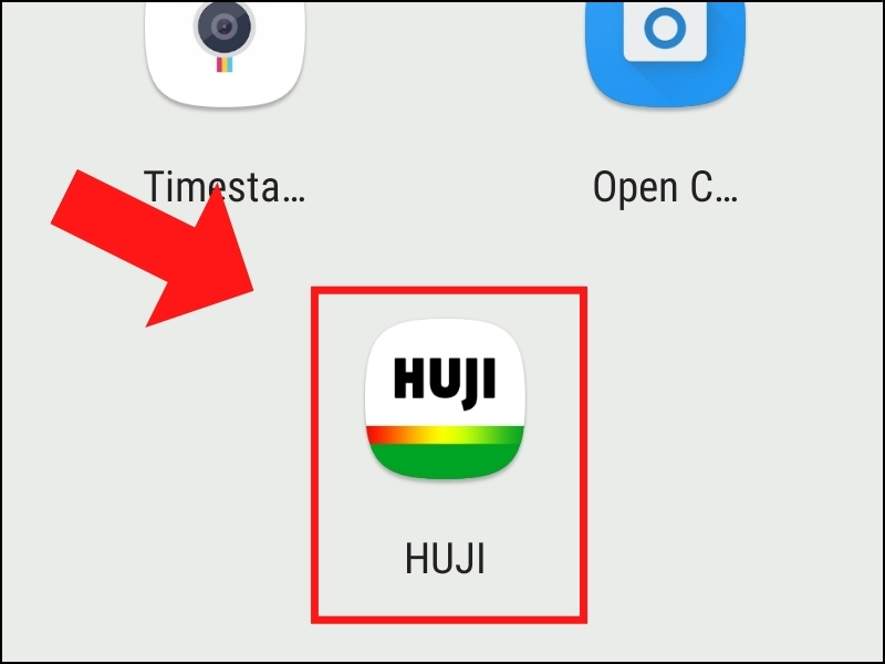 Chụp ảnh có ngày giờ, dấu thời gian qua app Huji Cam