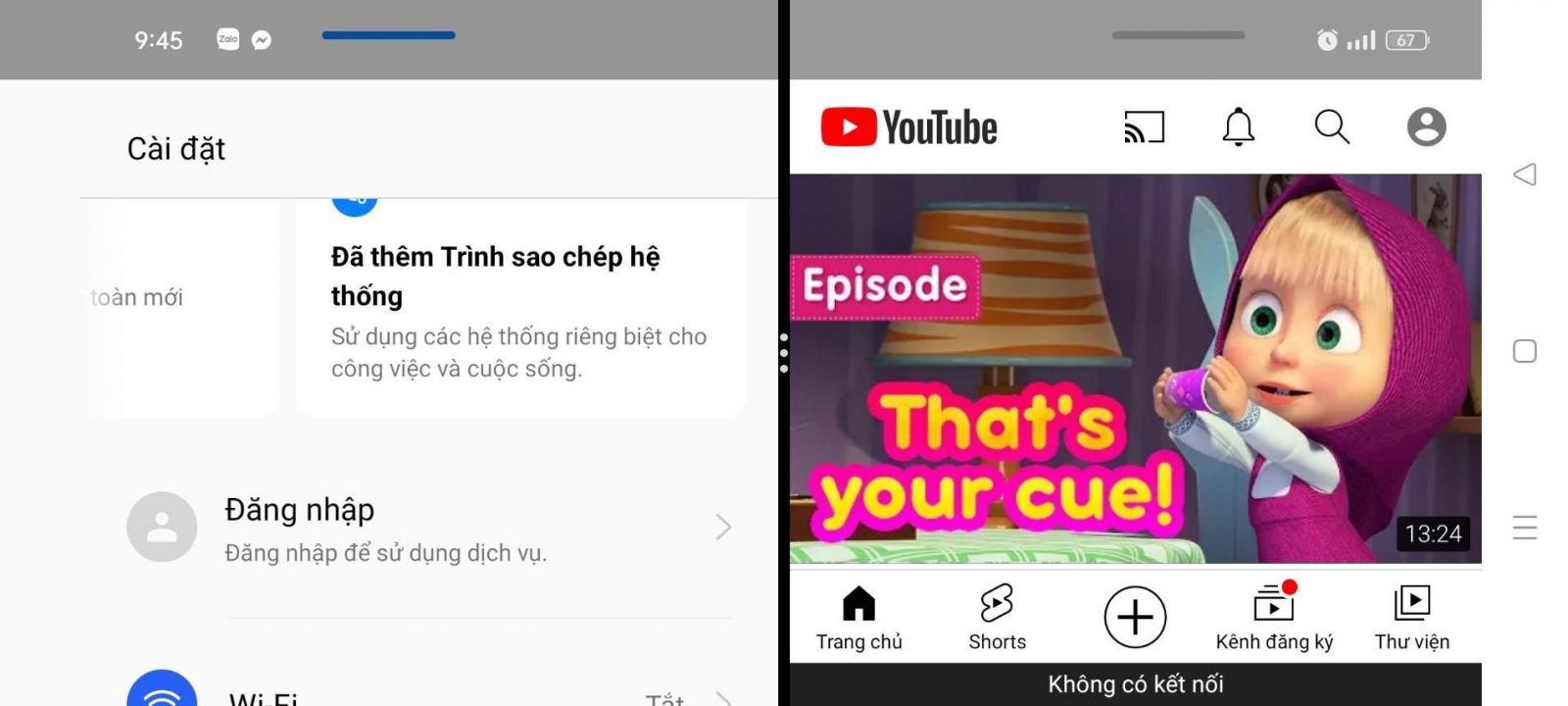 cách chia đôi màn hình OPPO
