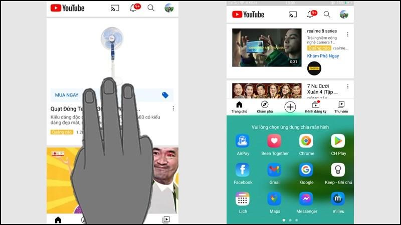 cách chia đôi màn hình OPPO