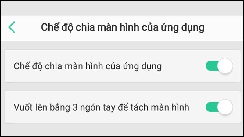 cách chia đôi màn hình OPPO