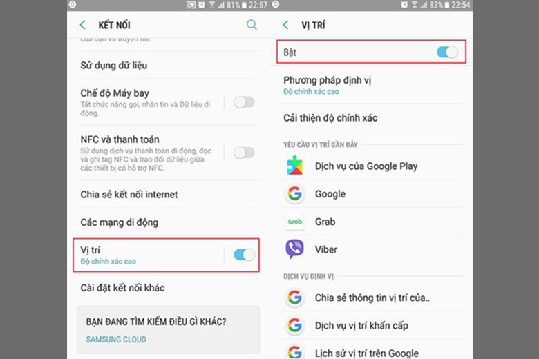 Chọn vào mục Tìm thiết bị rồi bật chức năng.