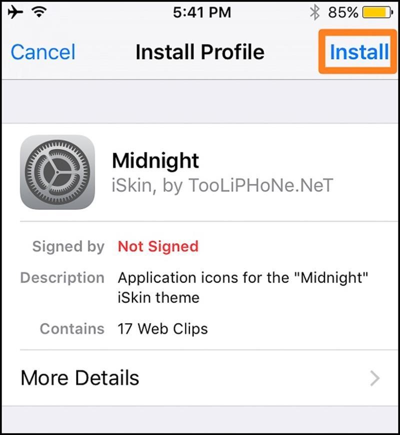 Sau khi nhập mật khẩu xong bạn nhấn chọn Install 1 lần nữa để cài đặt