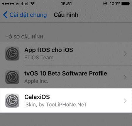 Lựa chọn giao diện bạn vừa cài đặt để huỷ đi