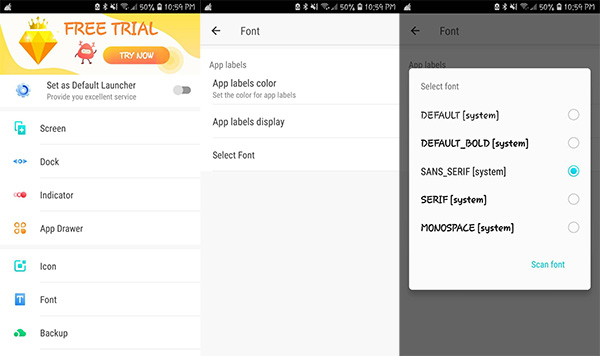 Giao diện app Go Launcher