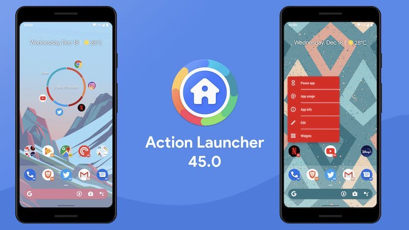 Mở ứng dụng Action Launcher