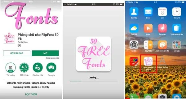 Ứng dụng Fonts for FlipFont 50 Written
