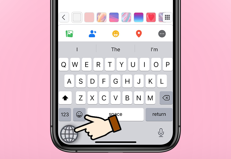 Chọn vào phần icon quả cầu
