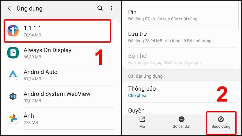 Xóa bỏ ứng dụng không cần thiết bước 2
