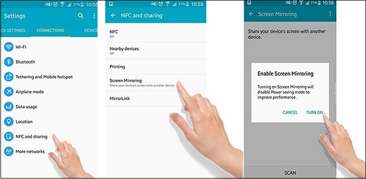 Cách kết nối điện thoại với tivi TCL