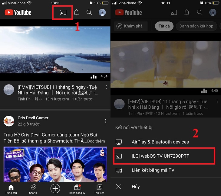 Cách kết nối điện thoại với tivi TCL