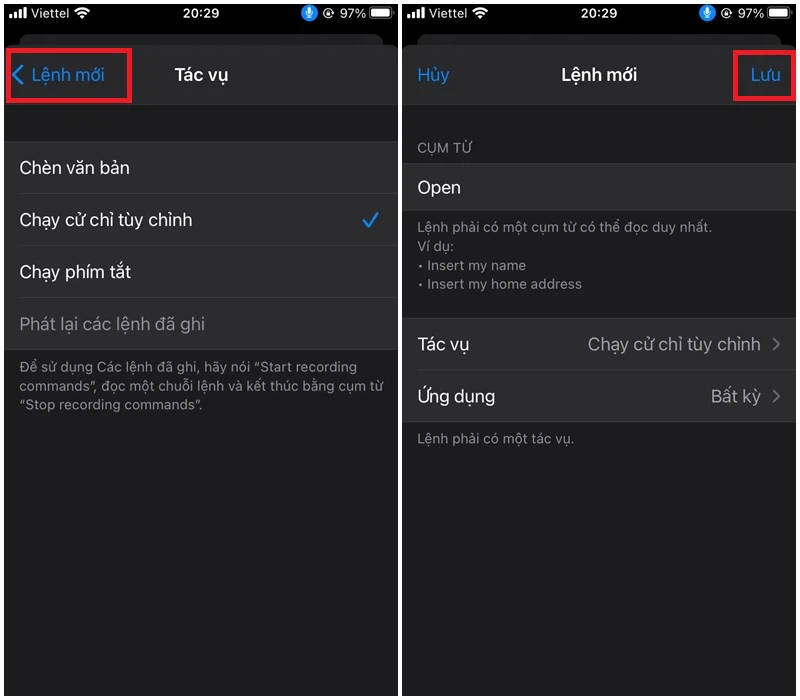 Lưu để hoàn thành quá trình kích hoạt.