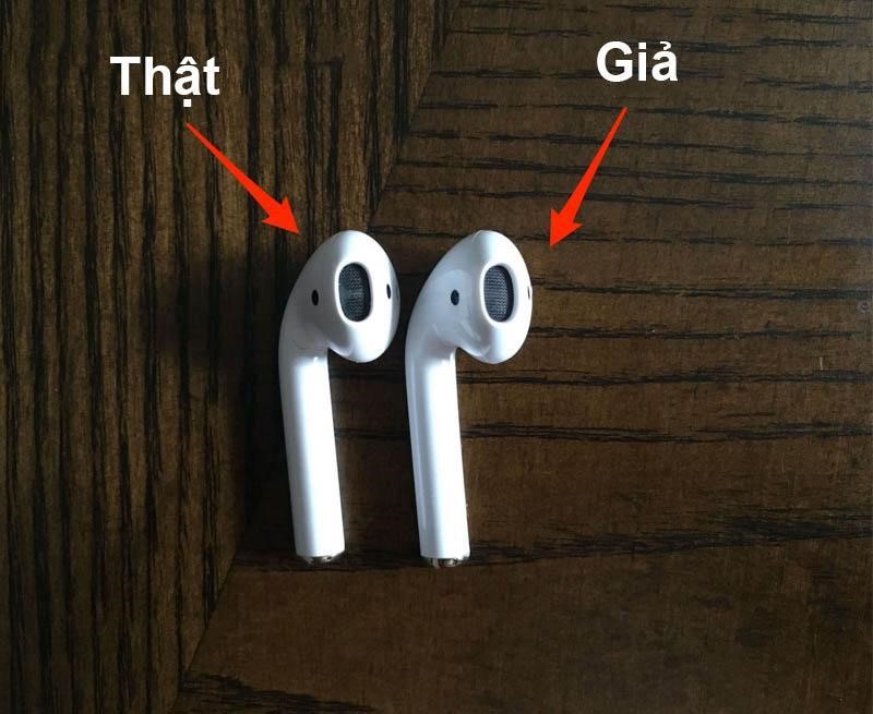 Cách phân biệt airpod thật và giả