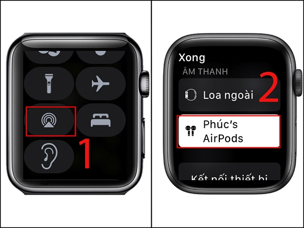 Các bước kết nối AirPods chung iCloud với Apple Watch