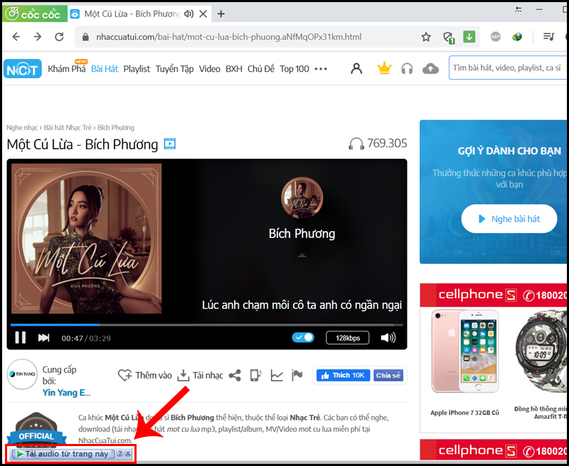 Cách tải nhạc về điện thoại