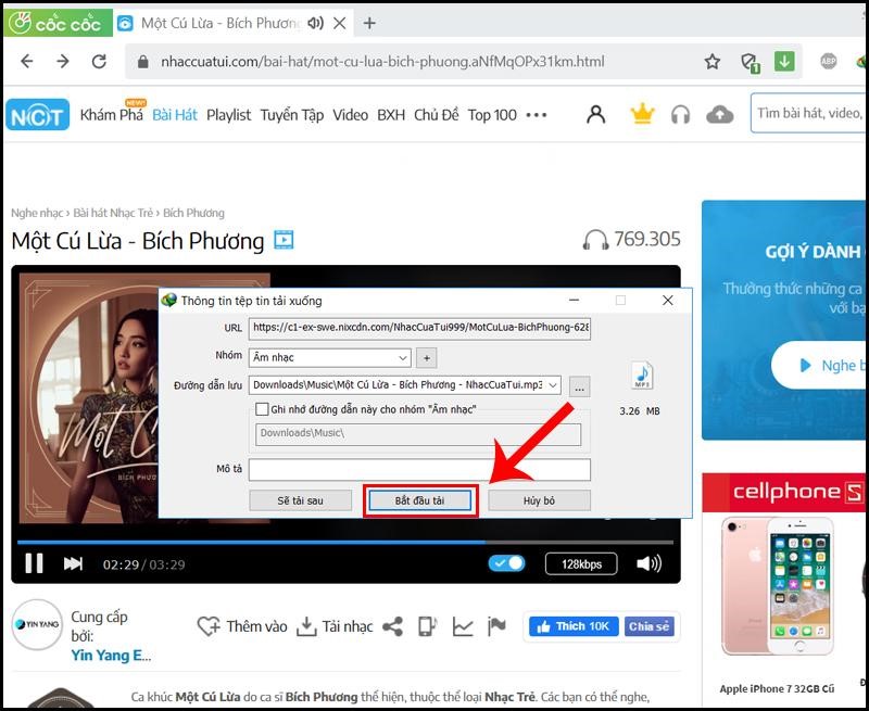 Cách tải nhạc về điện thoại