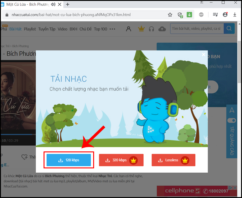 Cách tải nhạc về điện thoại