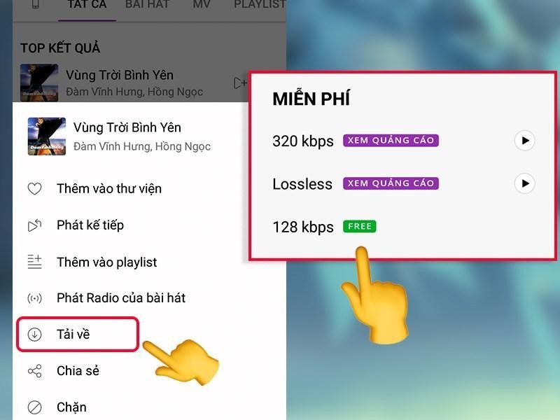 Cách tải nhạc về điện thoại