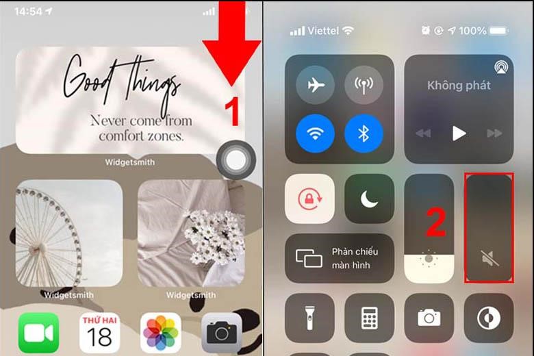 Tắt tiếng chụp ảnh bằng Control Center