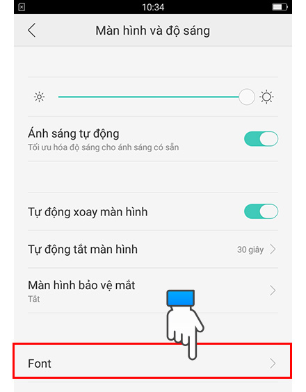 Cách thay đổi kiểu chữ trên điện thoại OPPO